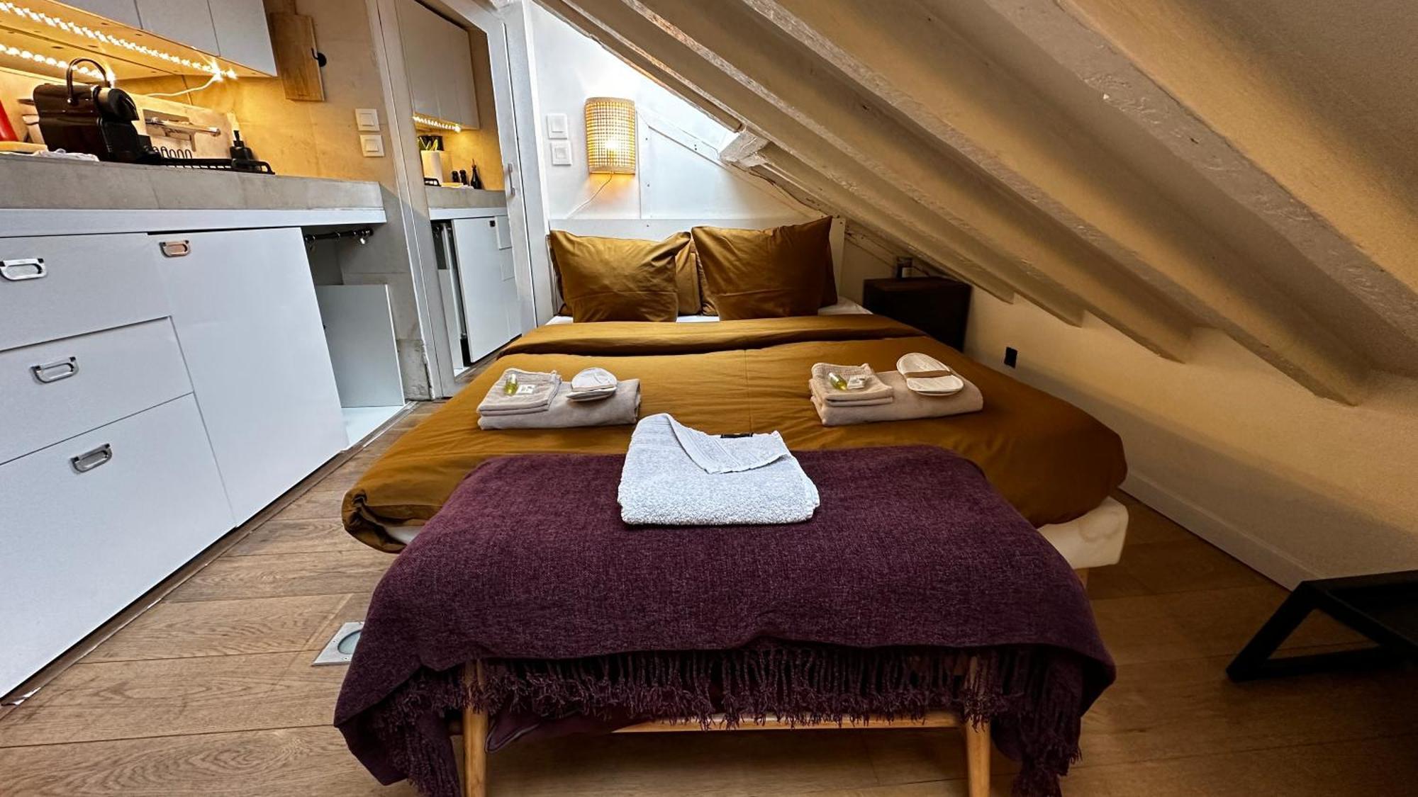 Apartamento Marais Rooftop Studio - Metro Filles Du Calvaire París Exterior foto